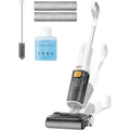 Nettoyeur de sols associant le nettoyage des bords au coloris gris et blanc