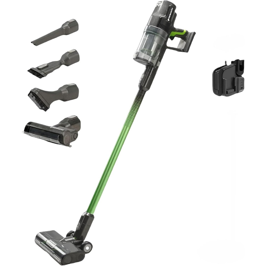 Aspirateur au format balai integrant une puissance annoncee de 500 W et l'entretien des sols