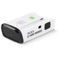 Accumulateur rechargeable avec une alimentation de l'appareil compatible, coloris blanc et noir